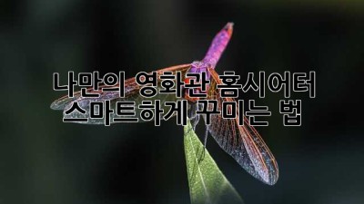나만의 영화관🎬 홈시어터 스마트하게 꾸미는 법✨